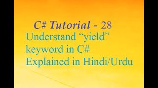 Understand “yield” keyword in C Explained in Hindi [upl. by Yrreiht]