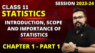 Concept of Economics and Significance of Statistics in Economics class 11  Chapter 1 Introduction [upl. by Mace]