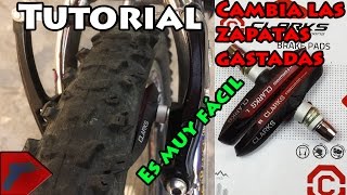 CAMBIAR ZAPATAS de FRENO BICICLETA  Tutorial [upl. by Esyla]