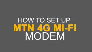 How to setup mtn 4g mifi [upl. by Ellerahs]