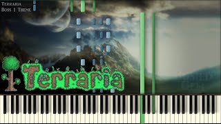 Piano Cover Terraria  quotBoss 1 Themequot [upl. by Anairuy]