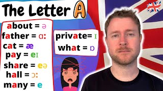 English Pronunciation  The Letter A  9 Ways to Pronounce the Letter A [upl. by Eelta]