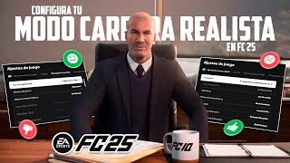 Cómo Configurar tu Modo Carrera Manager más Realista en FC 25 [upl. by Sirotek]