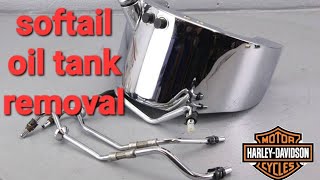 Harley softail oil tank removal [upl. by Lynelle]