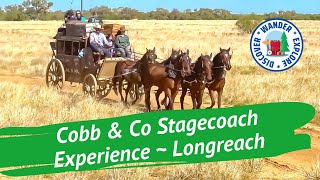 🐴 Cobb amp Co Stagecoach Experience  Longreach Queensland [upl. by Sucramraj]