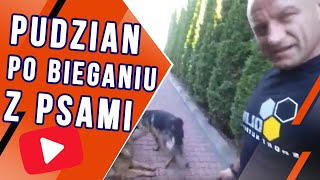 Pudzian po porannym bieganiu z psami owczarki niemieckie [upl. by Enamrahc820]