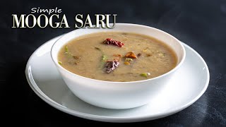 Mooga Saru Recipe  ಹೆಸರು ಕಾಳಿನ ಸಾರು  Konkani Recipes  Simple Cooking With Radhika [upl. by Kurland]