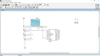 Tutorial Membuat Rangkaian Sevent Segment Menggunakan Electronics Workbench [upl. by Tremann]