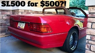 I Bought a 100000 Mercedes SL500 for 500  Project R129 Pt 1 [upl. by Anayia]