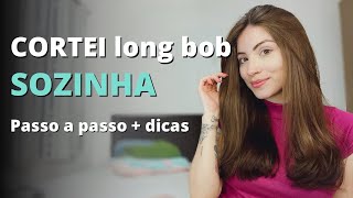 Como cortar o cabelo sozinha  dicas CORTE MÉDIOLONG BOB [upl. by Jak]