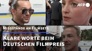 Deutscher Filmpreis in Berlin Klare Worte am roten Teppich  AFP [upl. by Chantalle962]