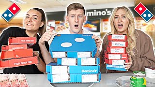 Last to STOP Eating DOMINOS Wins £10000  Challenge [upl. by Aiasi]