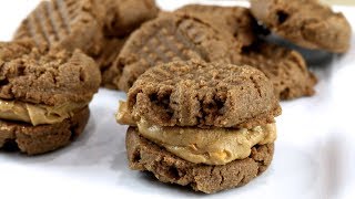 Chocolate Peanut Butter Cookies Made in 4 ingredients Live [upl. by Nithsa513]