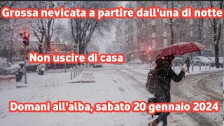 METEO ALLARME ROSSO SCURO  Bufera di neve A partire dallalba di domani sabato 20 gennaio 2024 [upl. by Filia480]