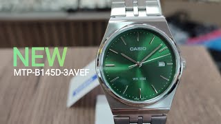 UNBOXING AND REVIEW NEW CASIO WATCH MTPB145D4A2VEF  Green Dial [upl. by Neleag]