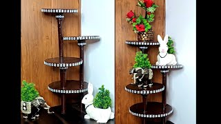 How to make corner rack  corner shelf Ideas with Cardboard  Home decoration ideas  Home Art [upl. by Ushijima]