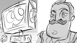 Hello Neighbor Song  Storyboard Animatic by DeadlyComics [upl. by Airt42]