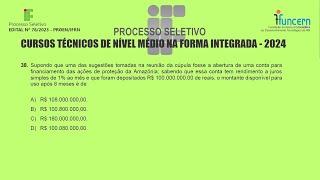 IFRN 2024  Exame de Seleção  Questão 38 [upl. by Barrie]