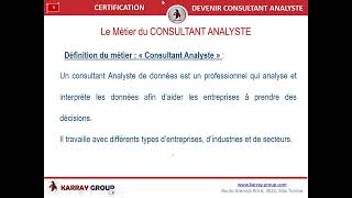 Formation dinitiation quotDevenir Consultant Analystequot [upl. by Ennaisoj]