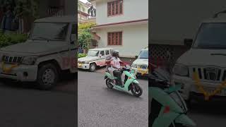 Min Sudin Dhavalikar Takes Ride on EV Scooter [upl. by Werbel962]