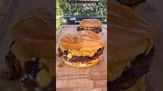 Cheddar and jalapeno burgers on the FYR grill fyrstarter [upl. by Odelle]