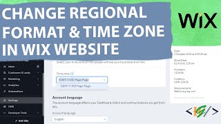 How to Change  Set Time Zone amp Regional Format in Wix Website [upl. by Alet611]