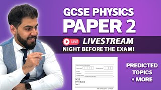 📝 GCSE AQA Physics Paper 2 🔴Live Stream  830PM  Predicted Topics amp Content  Combined amp Triple [upl. by Ynohtnacram279]