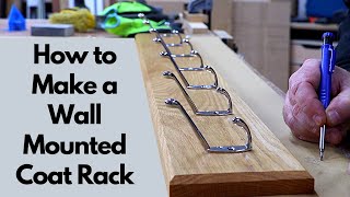 Easy Cheap Bespoke Oak Coat Rack Build [upl. by Lamori]