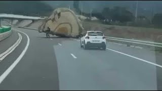 INSOLITE Vidéo virale de parachutistes militaires atterrissant sur la quatre voies au sud de Bastia [upl. by Gnel]