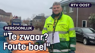 Vuilnisman Mark checkt afvalcontainers van binnen en buiten  RTV Oost [upl. by Elicec]