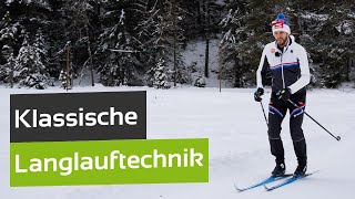 Langlauf lernen Klassisch  Technik amp Übungen [upl. by Ytsenoh]