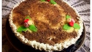 تورتة عيد الميلاد بالجينواز وعجينة اللوزاللذيذة والمتميزة خطوات مع الشرح genoise et pate damande [upl. by Ado]