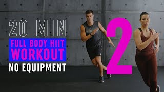 20 Min Full Body HIIT Workout 2  Intense Fat Burning amp Toning Cardio  No Equipment [upl. by Diahann191]