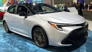 TOYOTA COROLLA Hatchback 2024  FIRST LOOK amp visual REVIEW SE Hybrid US spec [upl. by Esenej674]