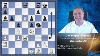 GM Miguel Illescas commentates on games 8 and 9 of the 2023 World Championship Match [upl. by Dnomsaj]