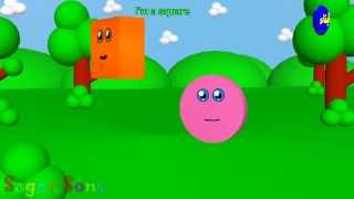 Lets Learn The Shapes 3D Animation Nursery Rhymes [upl. by Lacym]