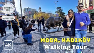 Discover Moda District Bahariye Walking Tour in Kadikoy⎮Istanbul Turkey ⎮December 2023⎮4K 25FPS [upl. by Eniamrehs]