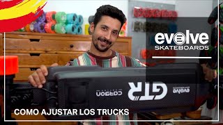 CÓMO AJUSTAR LOS TRUCKS DE TU SKATE  EVOLVE SKATEBOARDS EN ESPAÑOL [upl. by Lupita]