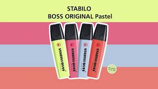 The 4 new pastel colors of the STABILO BOSS ORIGINAL Pastel Highlighter Pen [upl. by Mahoney]