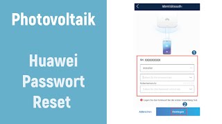 Tutorial Huawei  Wechselrichter Passwort zurücksetzen [upl. by Anaerdna]