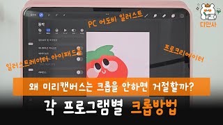 아이패드 일러스트 프로크리에이트에서 크롭하는 방법 잘라내기 크기변경 [upl. by Enifesoj]