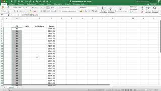 Excel Kalenderwoche aus Datum berechnen [upl. by Obediah]