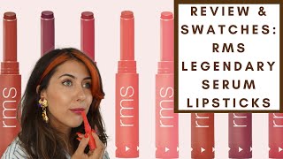 REVIEW amp SWATCHES RMS LEGENDARY SERUM LIPSTICKS  Integrity Botanicals [upl. by Worl]