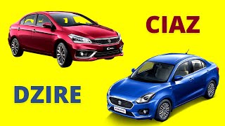 Maruti Dzire vs Maruti Ciaz  Which is better Hindi Comparison [upl. by Eldrida]