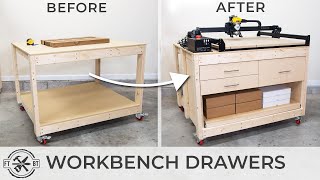 Simple Way to Add Drawers to Any Workbench  How To [upl. by Audwen]