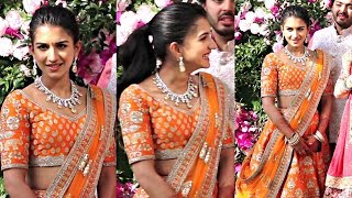 Ambani Family Choti Bahu Radhika Merchant Looks Beautiful At Akash Ambani  Shloka Mehta Wedding [upl. by Ecinna]