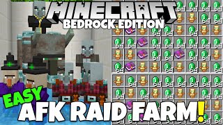 Minecraft Bedrock EASY AFK RAID FARM Upgraded V7 Pillager Outpost Farm MCPE Xbox PC PS5 [upl. by Eniowtna]