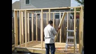 How to build a shed  framing walls and roof [upl. by Hengel904]