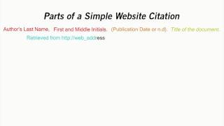 How to Cite a Website in APA Style [upl. by Eyssej]