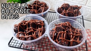 cara lain makan brownies   nutella brownie bites [upl. by Eedia242]